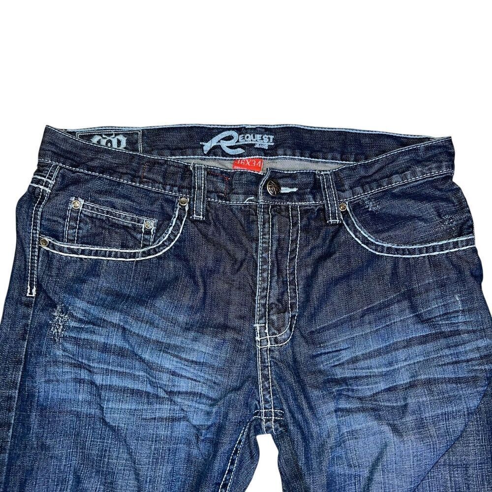 Request Jeans Men's Size 36x34 Denim Jeans y2k Skater - Picture 2 of 13
